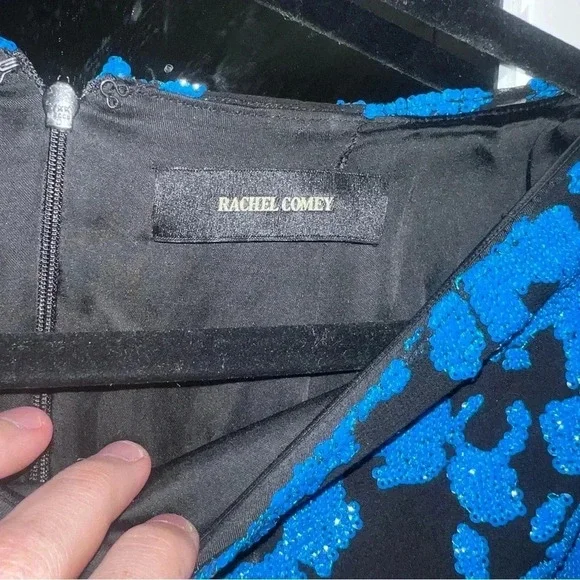 Rachel Comey Dancando Sequin Dress Size 00 Color Black Blue